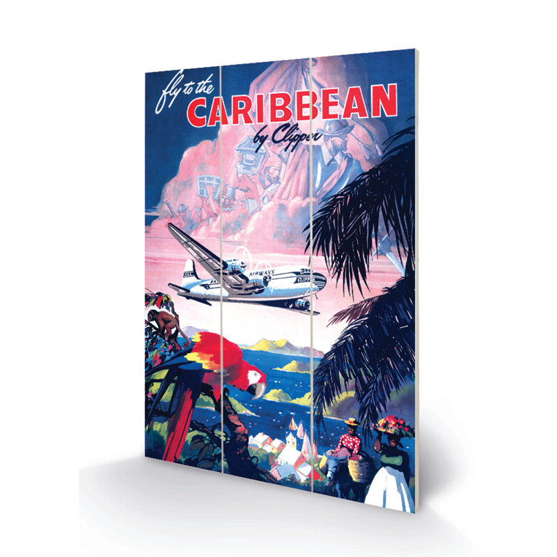 Caribbean by Piddix - No Frame Print on Wood