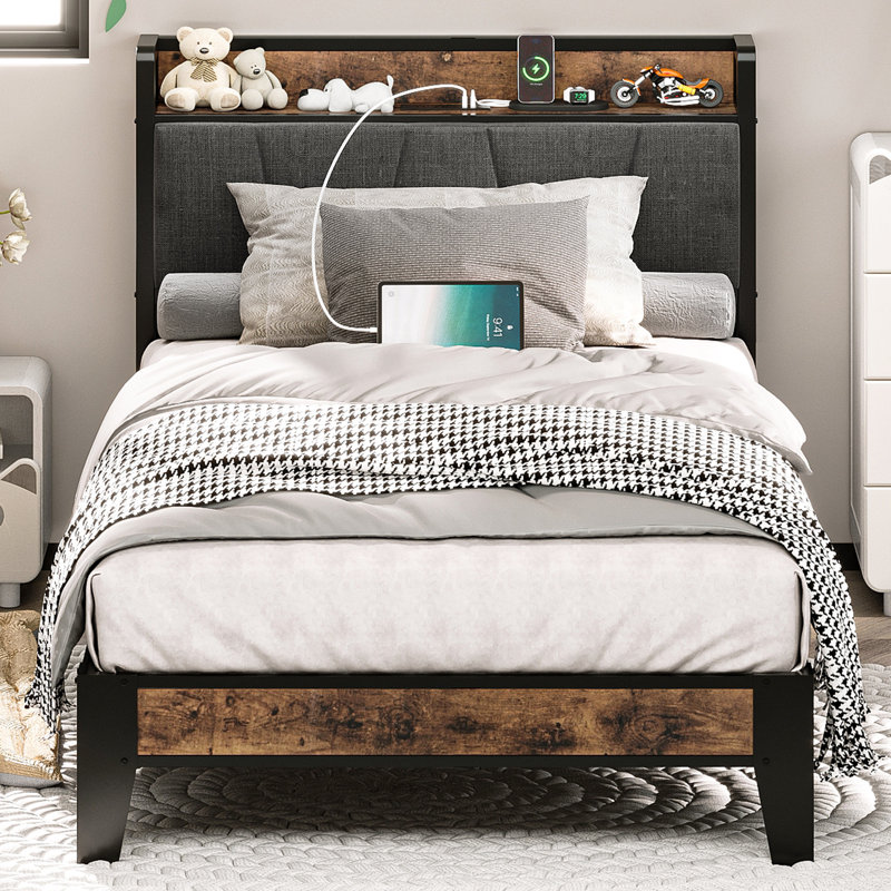 Tharsiga Upholstered Bed, Twin