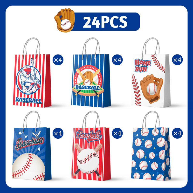 Sacs-cadeaux de baseball, 24 pièces Sacs-cadeaux de baseball