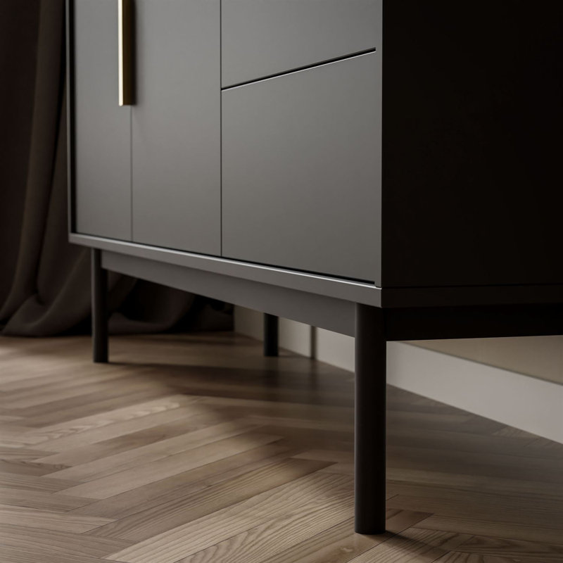 154cm Sideboard, Black