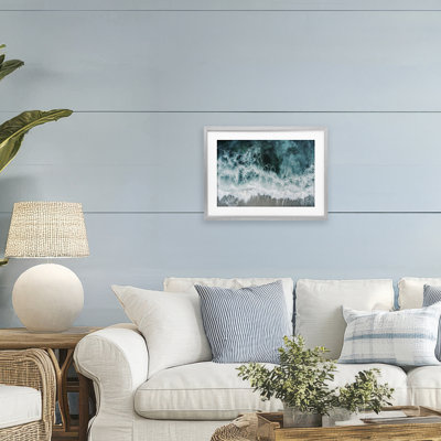 «Turbulent Hazy Waters», reproduction sous verre encadrée, design par Lazar Studio