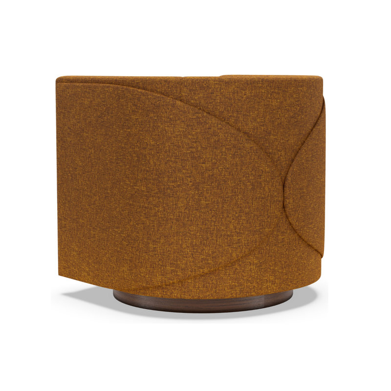 Artistica Upholstery Swivel Barrel Chair, Orange/Rust