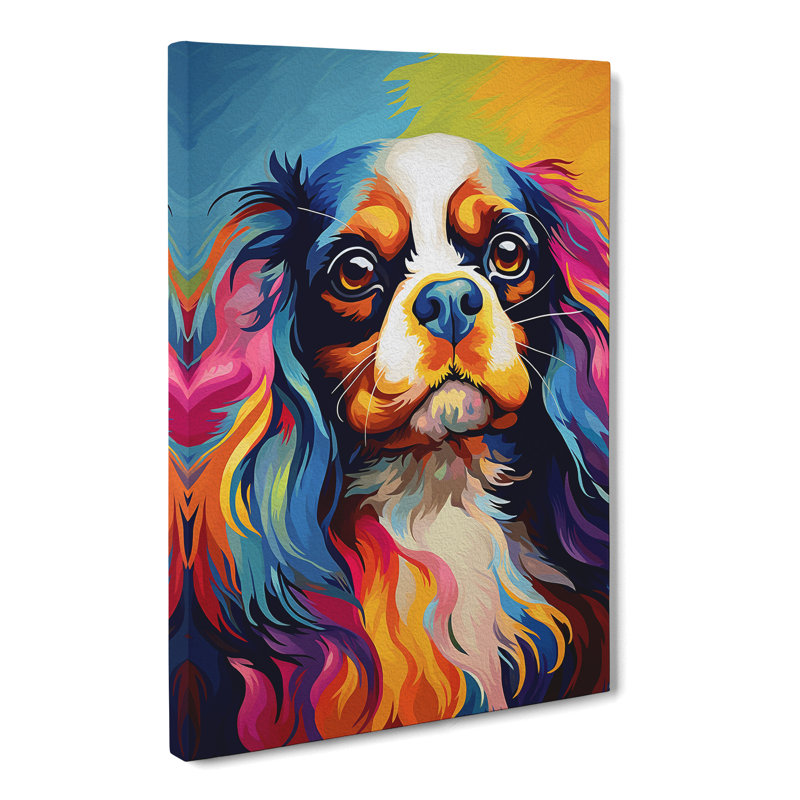 Cavalier King Charles Spaniel Modern No.2 - Wrapped Canvas Print, 50cm H x 35cm W x 3cm D