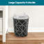JVL Polypropylene WITH SILVER METAL TRIM ON TOP Decorative Bin