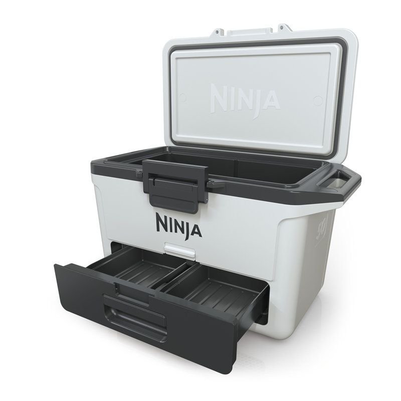 Ninja Frostvault 50qt/47l Hard Cooler With Dry Zone Fb151ukgy Grey, White 