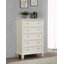 Fraser 5-drawer Bedroom Chest Cream White-2071566431