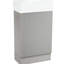 Meuble-lavabo moderne gris 18,6 po avec armoire et lavabo en céramique-879680088