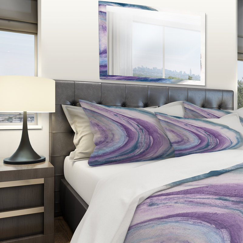 Watercolor Geode I - Ensemble de housse de couette Farmhouse - Microfibre de polyester
