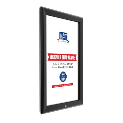 Black Metal Beveled Picture Frame