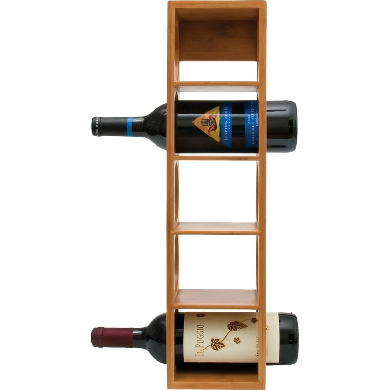 Support à vin à fixation murale pour 5 bouteilles