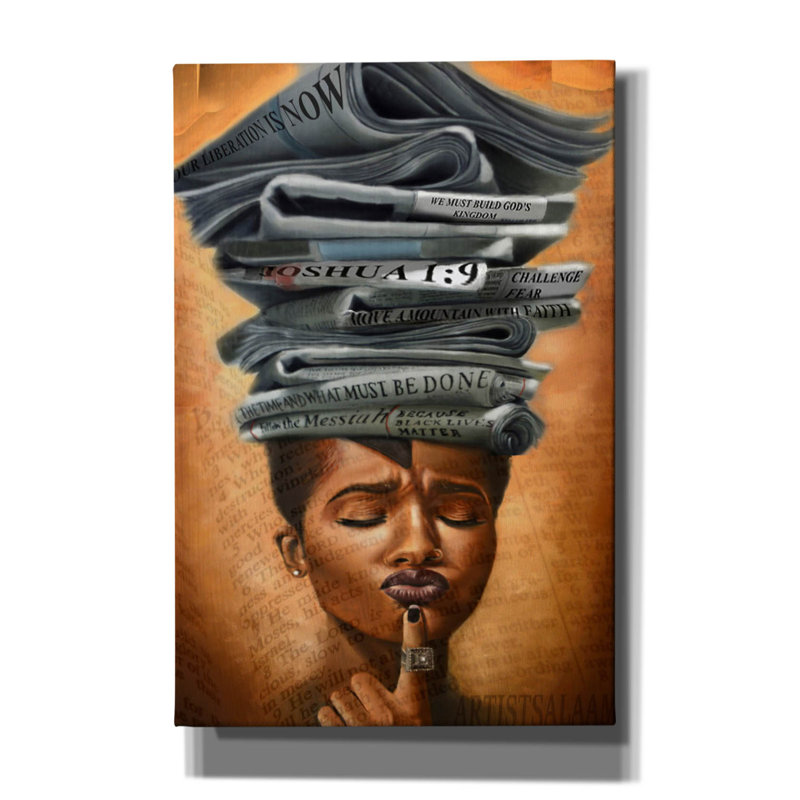 «Liberated penserts» par Salaam Muhammad, art mural sur toile, H 60 po x l 40 po x P 1,5 po
