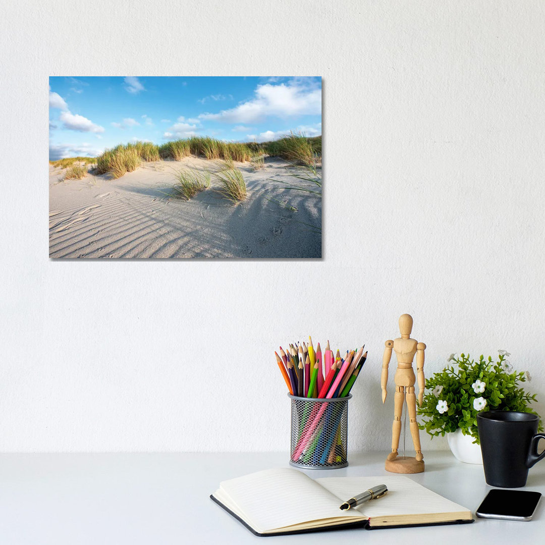 Sand Dunes Near The North Sea Coast by Jan Becke - Wrapped Canvas Print