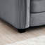 Canapé modulaire en L surdimensionné à 3 places en velours côtelé gris, repose-pieds et amovible, idéal pour les salons avec repose-pieds, avec coussins décoratifs en tissu doux
