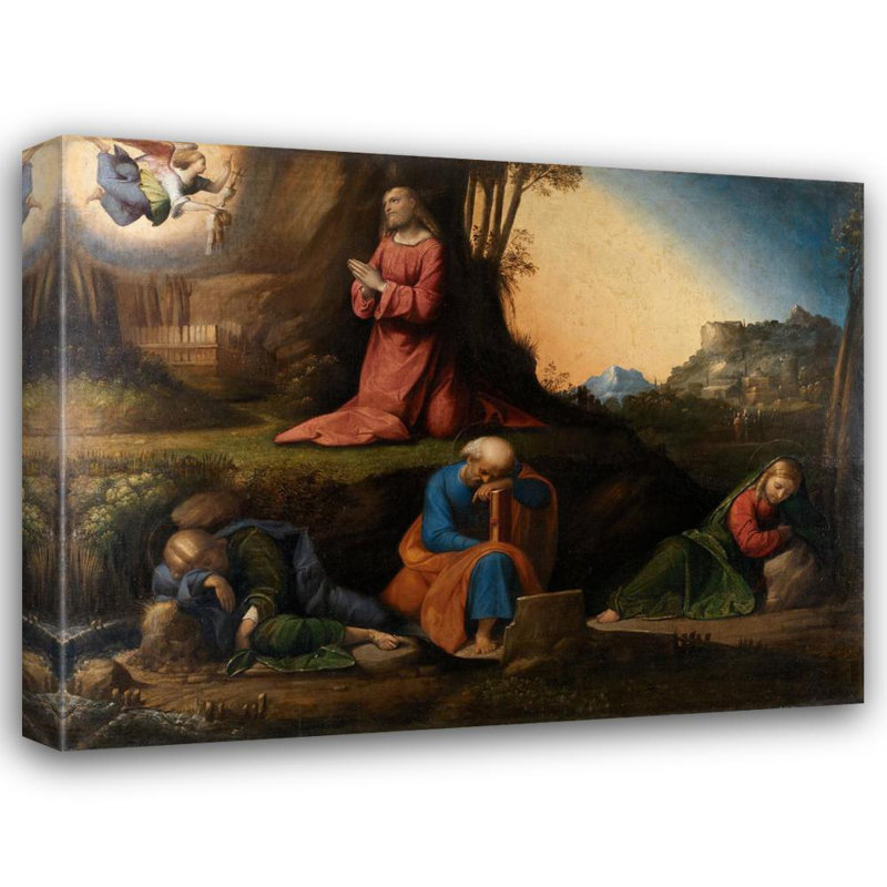«The Agony in the Garden» par Benvenuto Tisi - Art mural sur toile tendue avec châssis, H 48 po x l 33 po