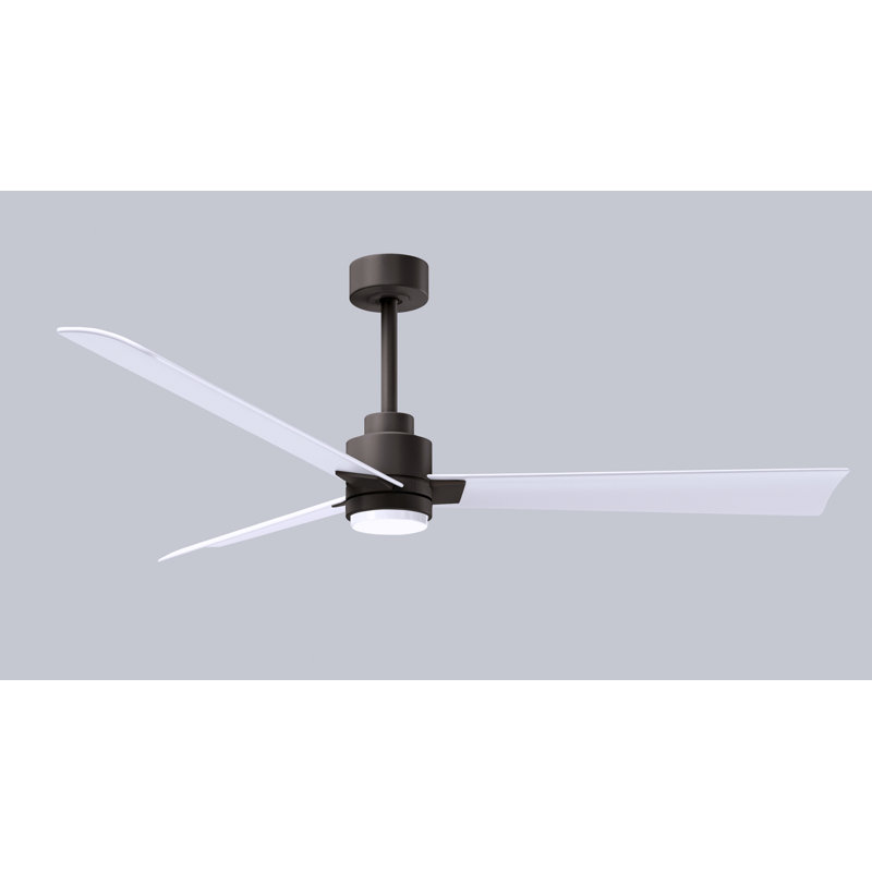 Ventilateur de plafond Alessandra, Blanc mat, Bronze texturé, 56"
