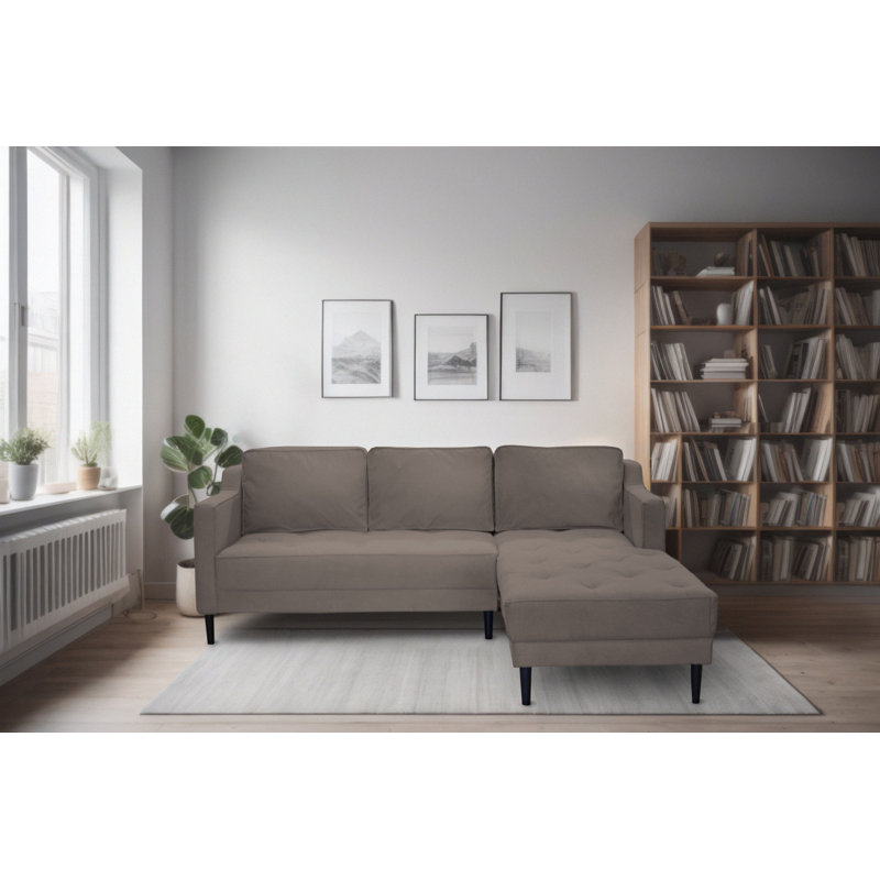 4 Seater Sofa Bed, Right Hand Facing, Dark Brown