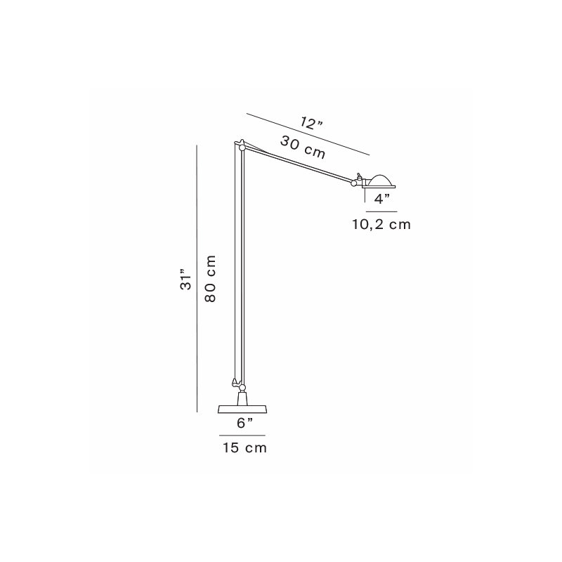 Berenice Floor Lamp, Silver, Brass