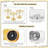 6-Piece Round Gold Metal Cake Stand Set for Wedding Birthday Party
