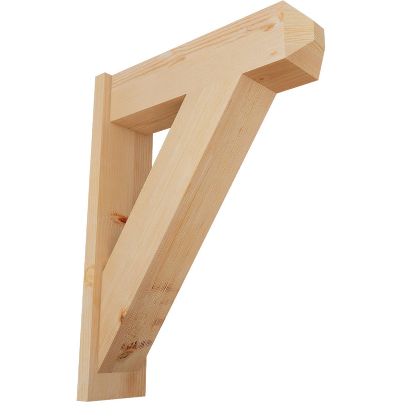 Artisan traditionnel en bois rustique, Sapin Douglas de 7 1/2 po (lisse), P 26 po x H 34 po
