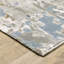 Tapis abstrait fabriqué à la machine en gris / bleu-1651519409