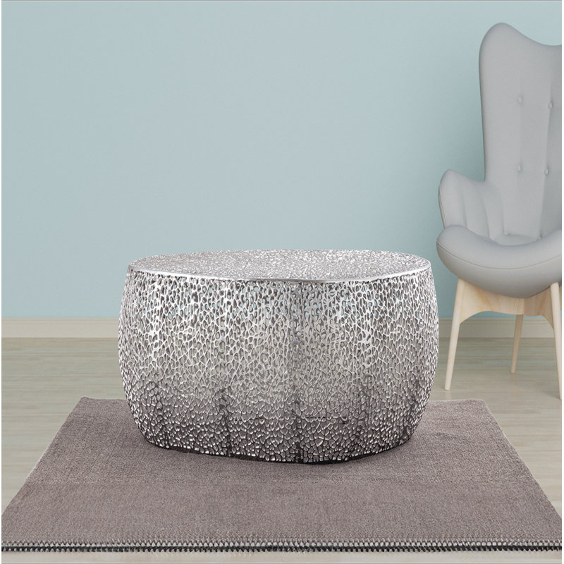Table basse ovale, Silver