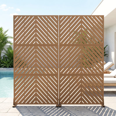 Metal Privacy Screen Fence Panel with Stylish Pattern