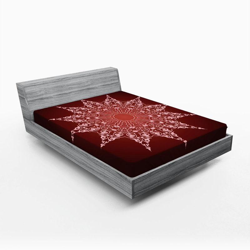 Mandala Fitted Sheet, Queen Fitted Sheet