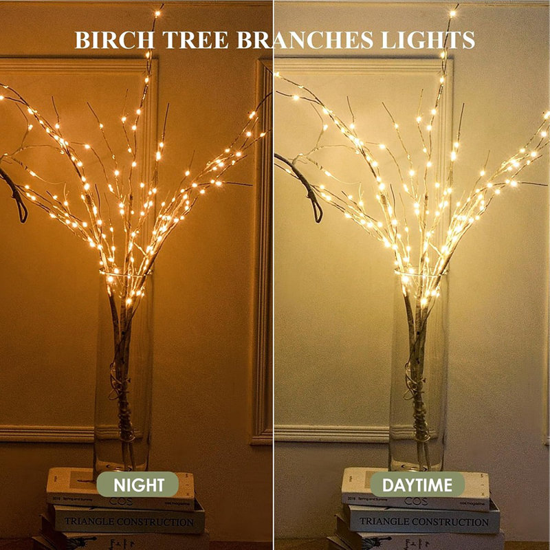 Lighted White Birch Branches With Timer 180 LED Twig Birch ...