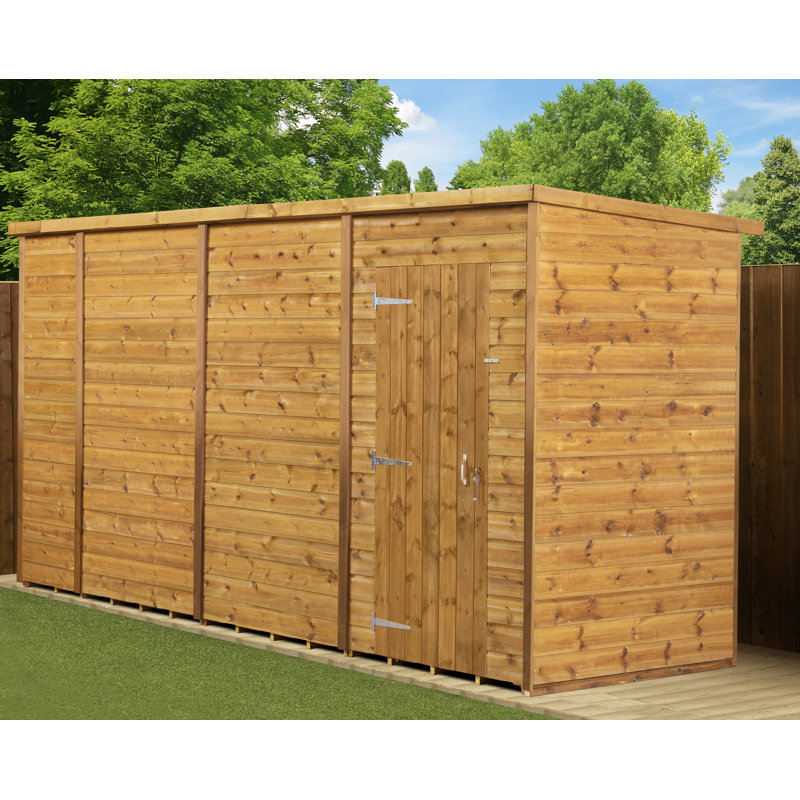 Modular Pent Garden Shed  14X4 No Windows