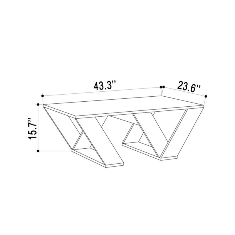 Kiernach Coffee Table, White