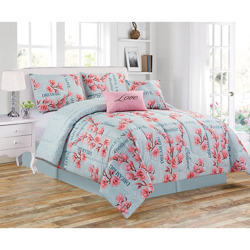 Polyester Standard Floral Comforter