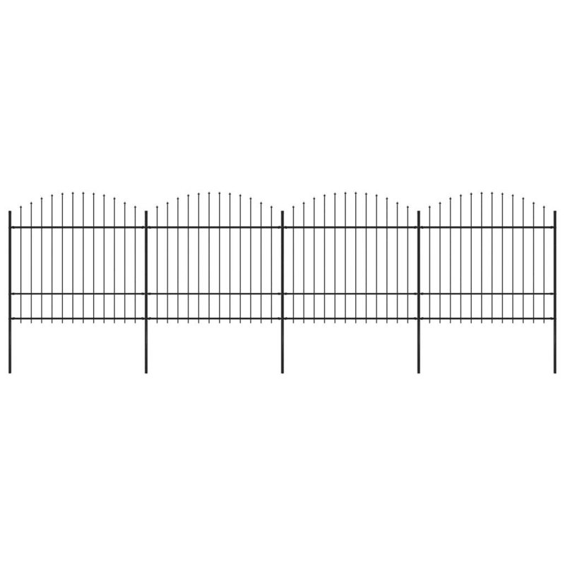 Abelone Black Metal Yard/Privacy Fence