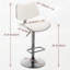 Chaises de bar noires réglables Mid-Century-878388383-878388381