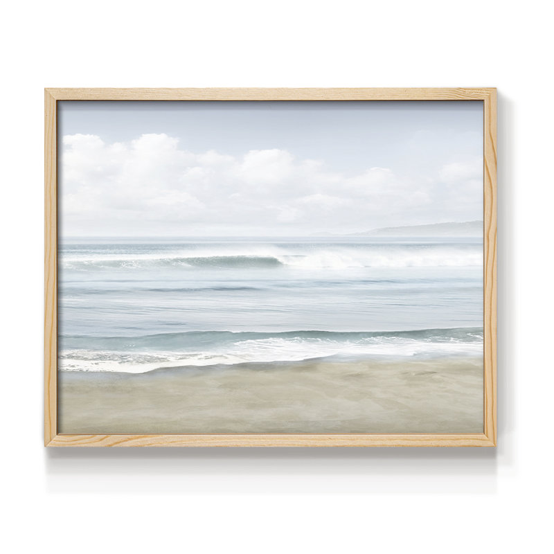 Douces vagues intemporelles - impression encadrée - réarmable, Naturel, H 11 po x l 14 po
