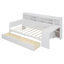 Lit de jour simple en bois avec tablettes de rangement, lit multifonctionnel avec deux tiroirs de rangement et bureau d'étude-2068262293