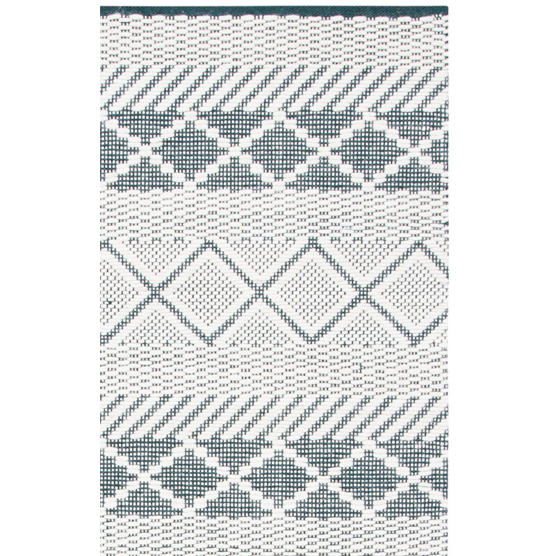Baring Natura Hand Woven Wool Geometric Rug, Square 6'