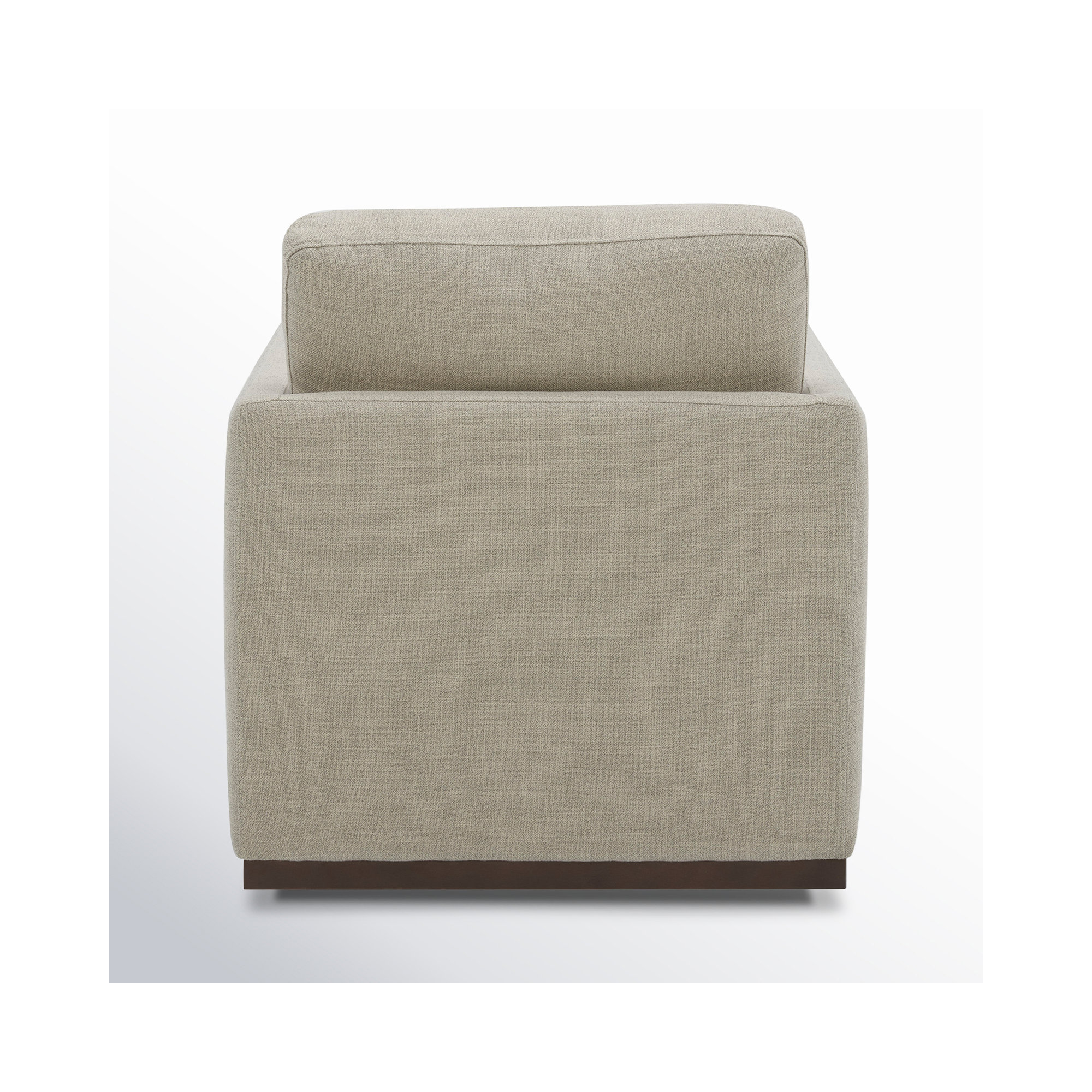 Bobbi Upholstered Swivel Armchair, Effie Flax Performance Linen