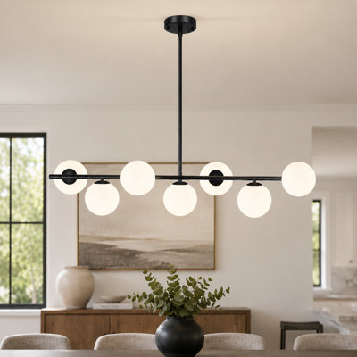 Kason Modern 7-Lights linear globe chandelier