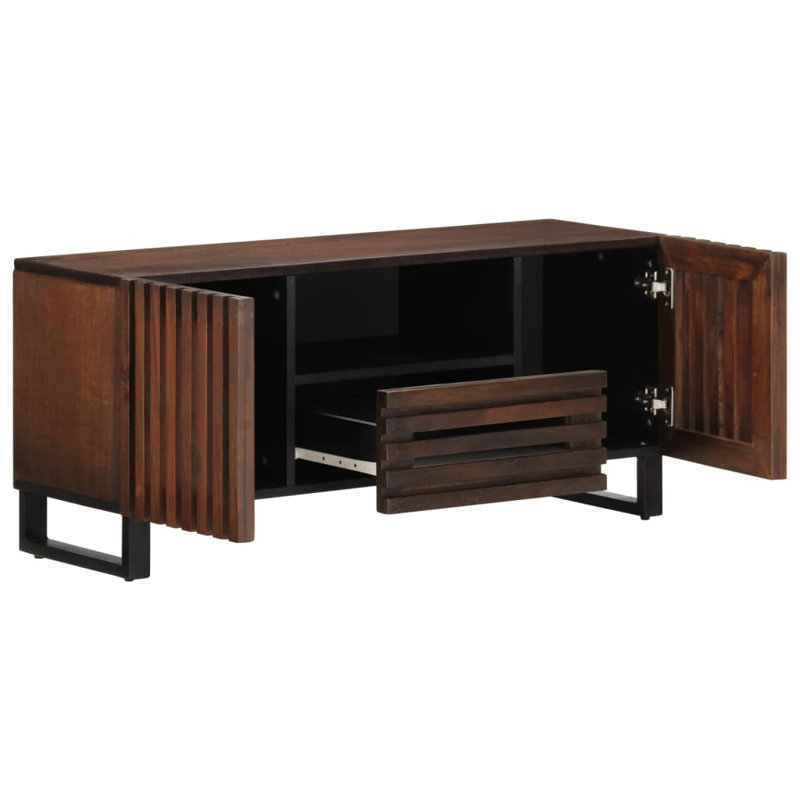 Unfinished TV Stand for TVs up to 24", Dark brown