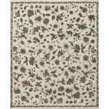 Hand-Knotted High-Quality Ivory Area Rug