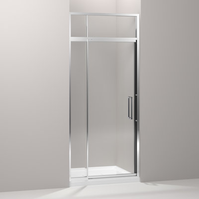 Porte de douche pivotante 39 po x 89,5 po avec pour vasistas à vapeur coulissante Lattis