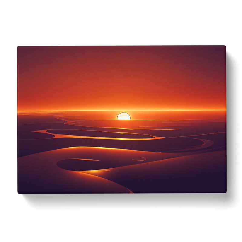 Beaming Sunset - Wrapped Canvas Print, 35cm H x 50cm W x 3cm D