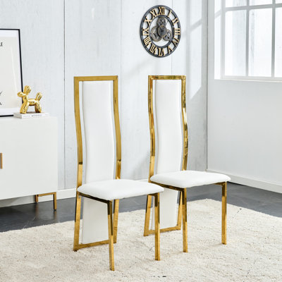 Kristiane Velvet Upholstered Full Back Dining Chairs Modern Design (Set of 2) by Mercer41