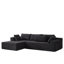 Ensemble de canapé modulaire rembourré en chenille Modern, ensemble de canapé modulaire modulaire en L de 108 po avec 6 coussins, canapé-lit combiné gratuit pour le salon, la chambre à coucher (méridienne gauche)-924072948