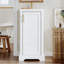 Ensemble de meuble-lavabo simple 16 po avec lavabo en céramique, ensemble de meuble-lavabo autoportant avec porte à fermeture douce et tablette réglable, style français, blanc