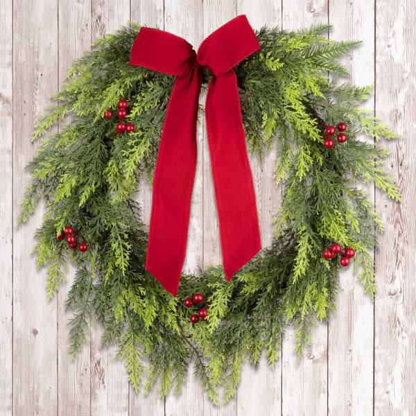 The Holiday Aisle® 24in. Christmas Classic Wreath & Reviews | Wayfair