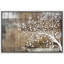 Abstract Tree "White Branch Leaves On Wood Effect Background Artwork, Abstract Neutral Tan Rustic Wall Pictures, Large Framed Canvas Giclee Print Wall Art"-1639753151-1697138713-1663957867