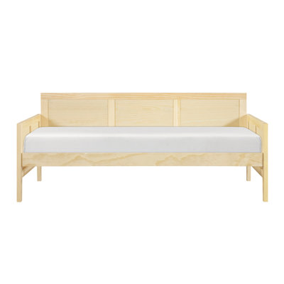 Daybed with Storage Boxes Natural Pine Finish Wooden Home Furniture 1pc Sofa Bed