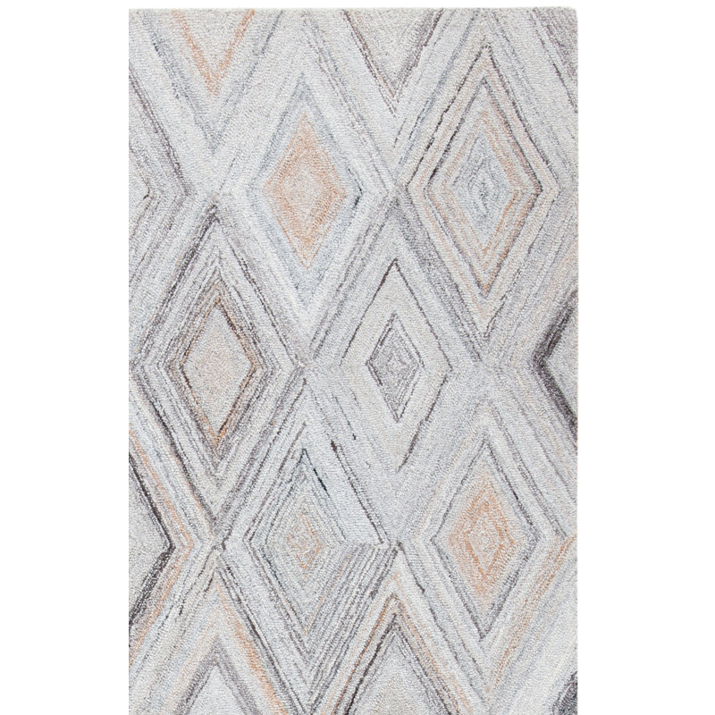 Liskeard Hand Tufted Geometric Area Rug , Square 6'