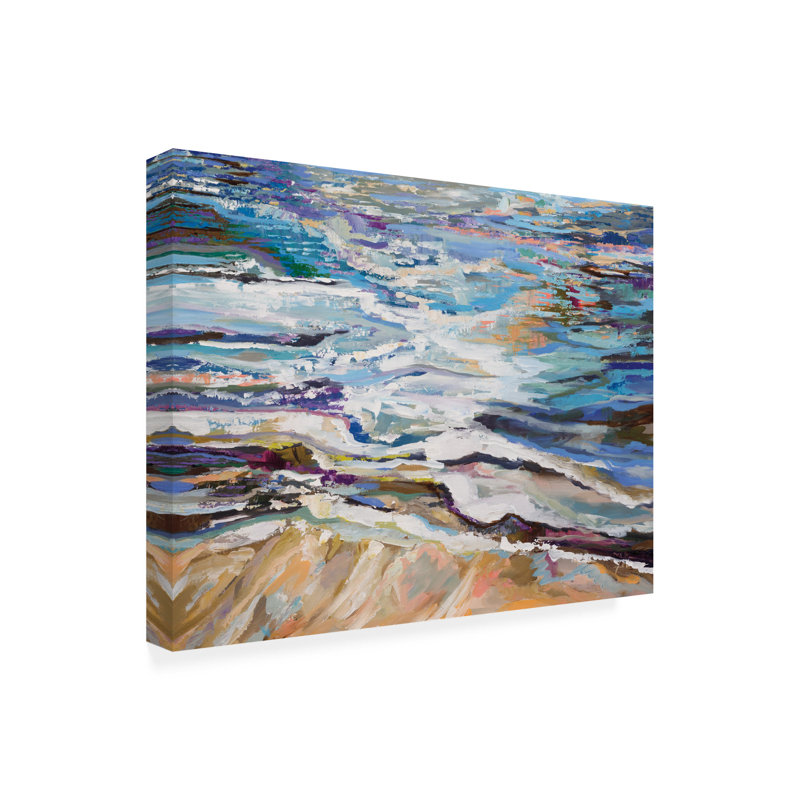 Art mural sur toile «bolette Jeanette Vertentes», H 35 po x l 47 po